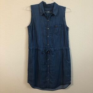 Tommy Hilfiger Dress Sleeveless Jean Trendy Boho